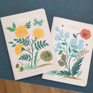 🆕 Rifle Paper Co. Floral Notebooks - Pale Pink Set Of 2